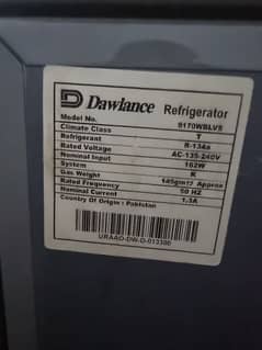 Dawlance refrigerator 12 cubic new condition