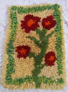 Hand made woolen rug or wall hanging