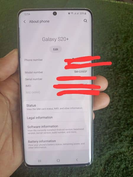 Samsung S20+, 8gb 128gb , pta approved 3