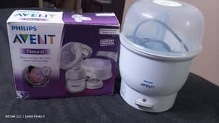 Philips electric breast pump like new with free Philips steriliser