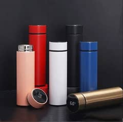 500ML Water Bottle Smart Thermos Led Digital Temperature Display Stain 0