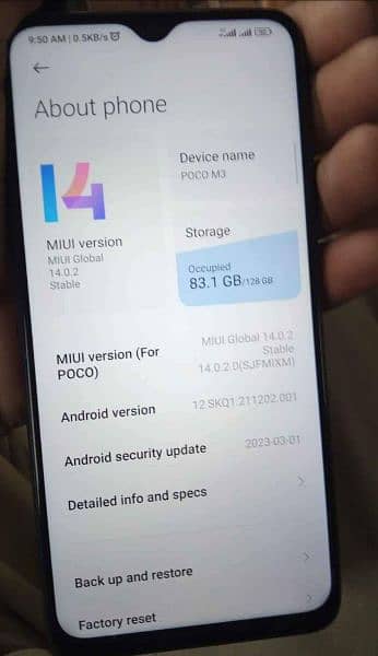 i want to sell my redmi poco m3 4/128 no open no repair 2
