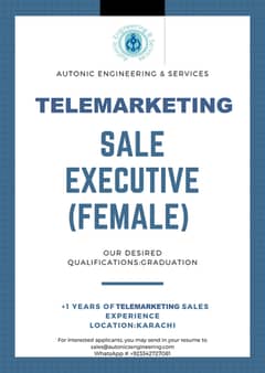 Telemarketing Sale Executive (Female) 0
