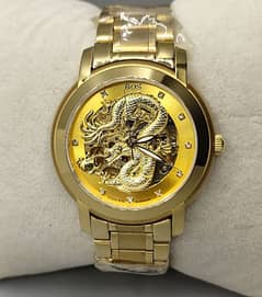 *ANGELA BOS* 9007G Automatic Wind *Dragon Collection* watch