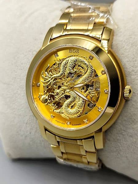 *ANGELA BOS* 9007G Automatic Wind *Dragon Collection* watch 1