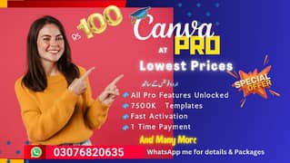 Canva Pro Starting in Rs. 100-| 100% Real CanvaPro at Lowest prices
