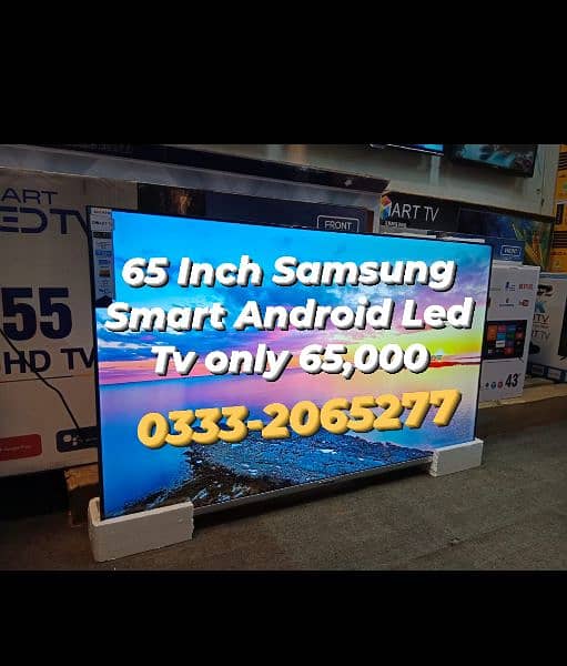 Buy 65 inch Samsung Smart Android Wifi brand new Led Tv 2024 Model 0