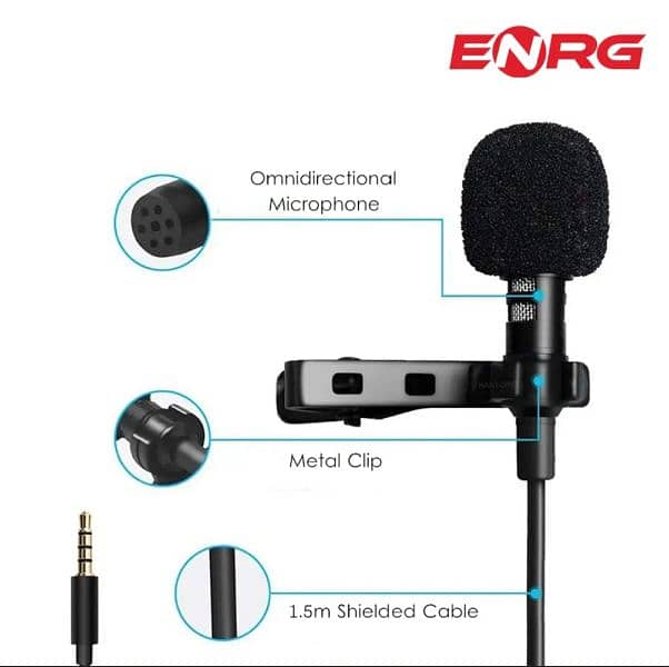 ENRG Energy 3.5 mm microphone professional Lavalier Omnidirectiona mic 2