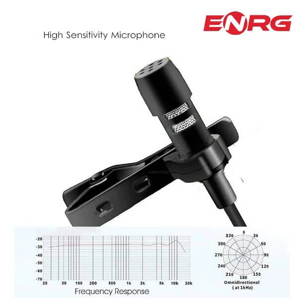 ENRG Energy 3.5 mm microphone professional Lavalier Omnidirectiona mic 3