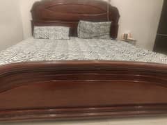 Wooden King Bed with mattress