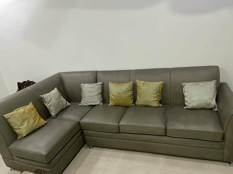 L Shaped sofa and Table set 4