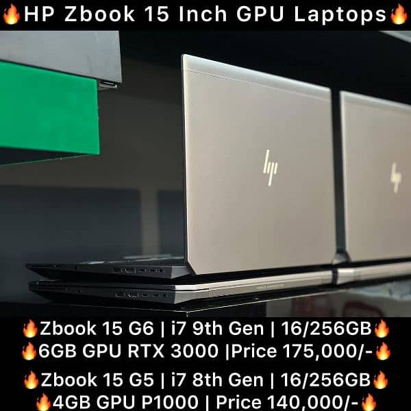 HP Zbook Studio G6 G7 G8 i9 10th i5 i7 4GB GPU T2000 RTX3000 P1000 2