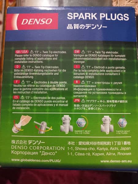 GENUINE DENSO JAPAN IRIDIUM TWIN TIP SPARK PLUGS 1