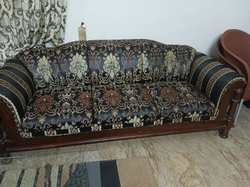 7 seater sheesham wood luxury sofa set 1