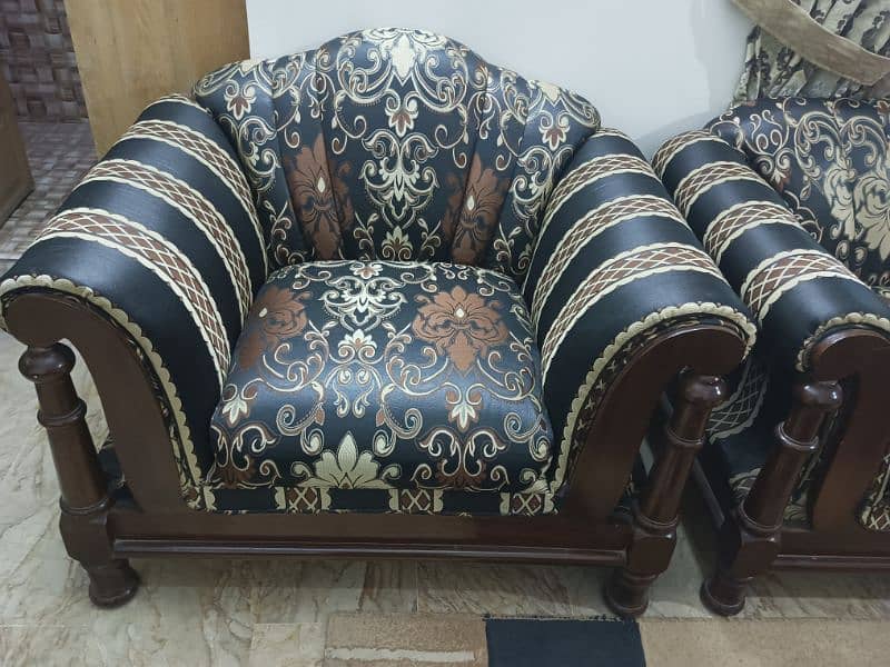 7 seater sheesham wood luxury sofa set 3