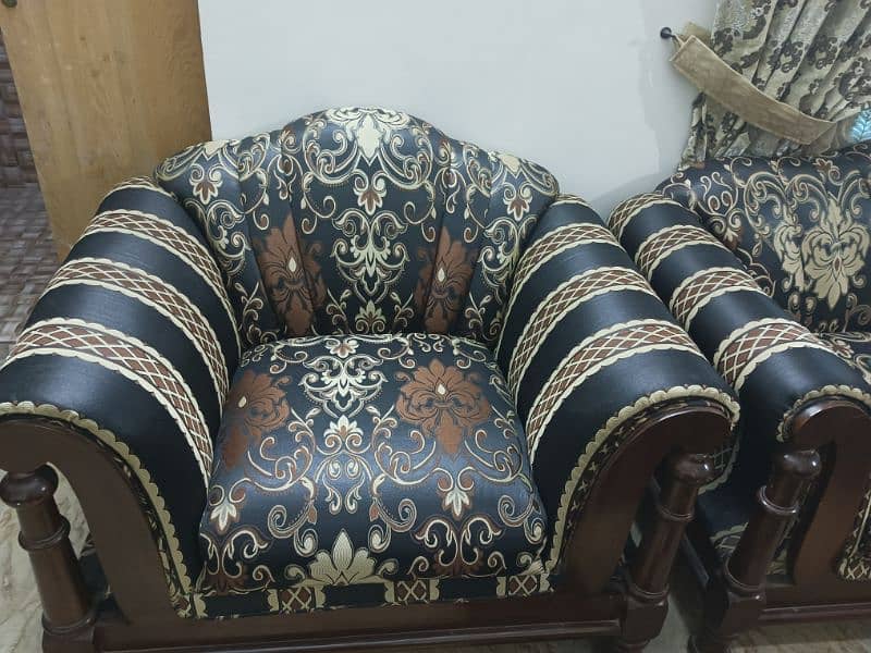 7 seater sheesham wood luxury sofa set 4