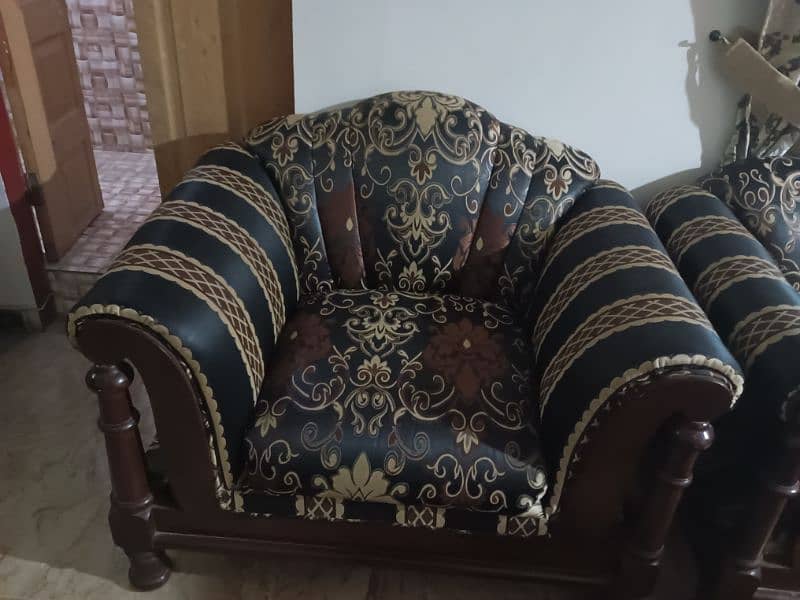 7 seater sheesham wood luxury sofa set 5