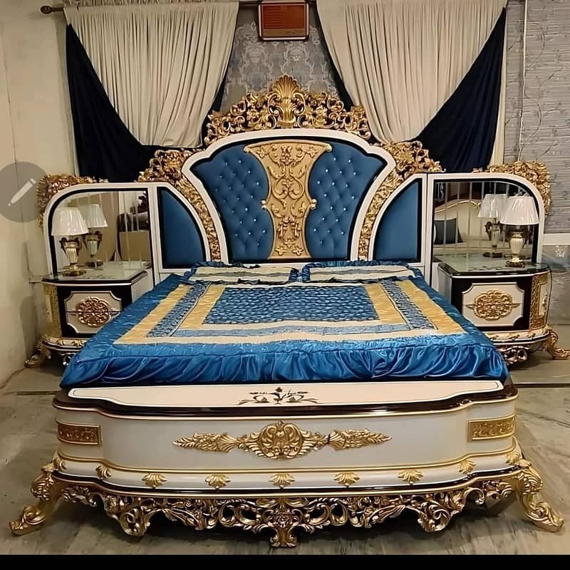 Bed set & Side Table , King Size Bed , Poshish Bed 0