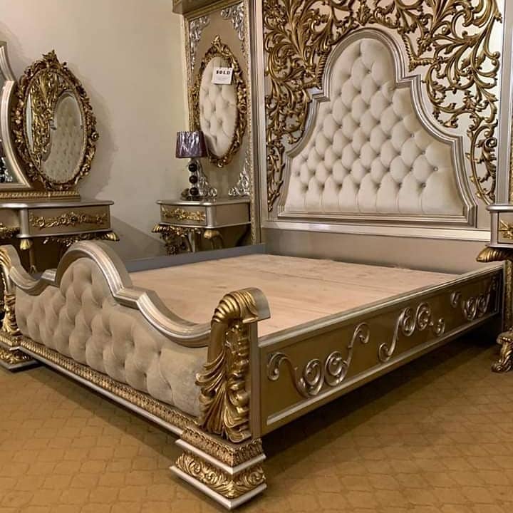 Bed set & Side Table , King Size Bed , Poshish Bed 3