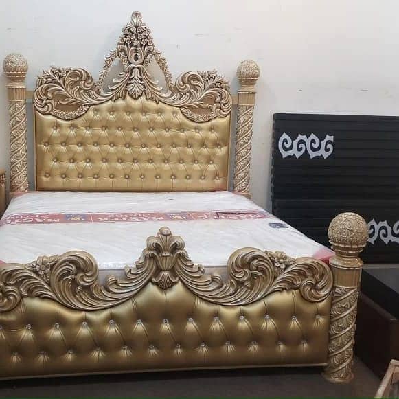 Bed set & Side Table , King Size Bed , Poshish Bed 4