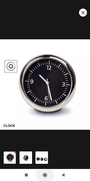 3Pcs/Set Mini Car Clock Car Thermometer Hygrometer Durable Quart 15