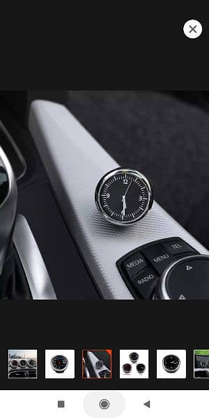 3Pcs/Set Mini Car Clock Car Thermometer Hygrometer Durable Quart 17
