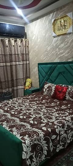 double bed and 2 side tables for sale.