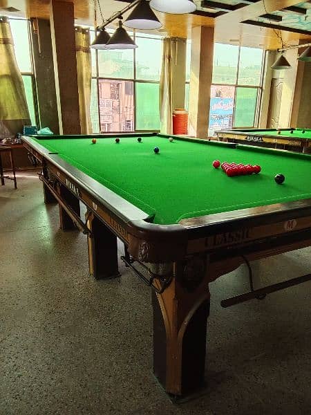Snooker Club 2 table 6 by 12 1 table 5 by 10 1