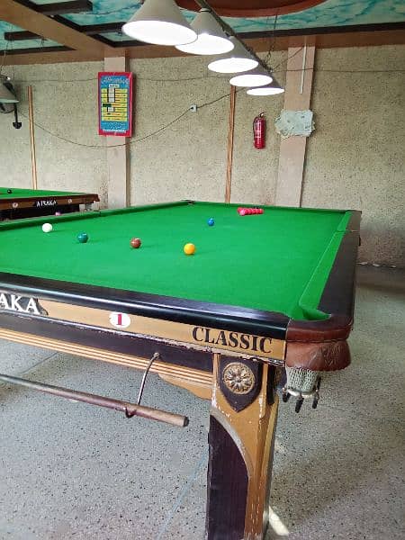 Snooker Club 2 table 6 by 12 1 table 5 by 10 3