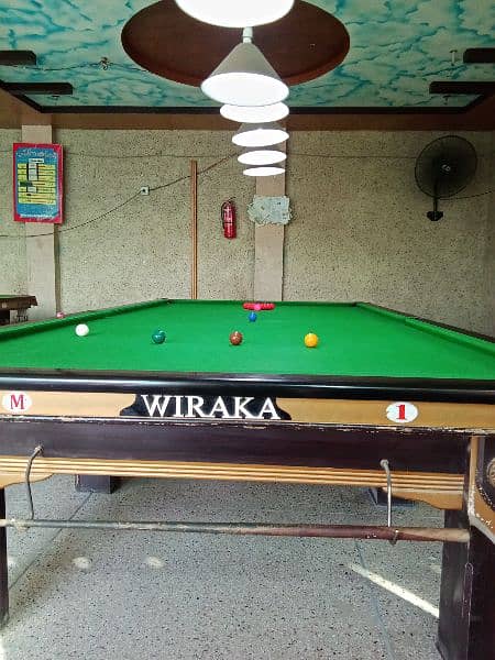 Snooker Club 2 table 6 by 12 1 table 5 by 10 4