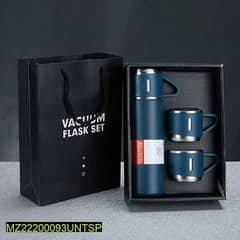 stainless steel vacuum flask with 2 cups 0