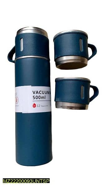 stainless steel vacuum flask with 2 cups 1