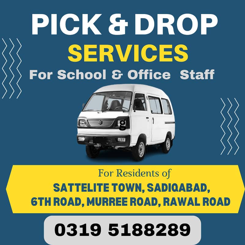 Pick and drop sevices for isb/rwp residents 0