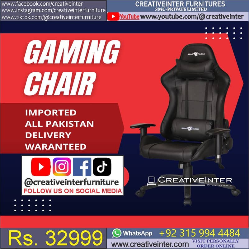 Gaming Office Chair Study table Computer Desk Workstation Ergonomic 1
