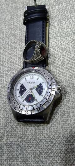 Blade men's watch and sliver ring