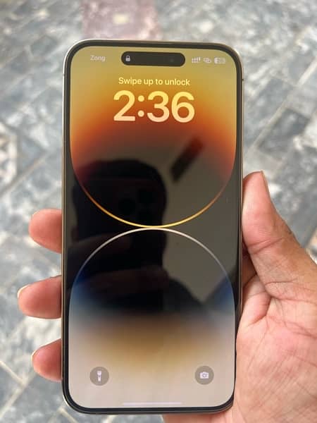 I phone 14 Pro Max 256 gb (Dual Sim PTA Approved) (Golden) 1