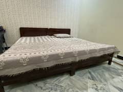 Single single 2 wooden bed with foams