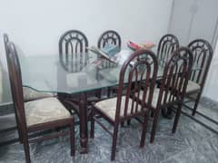 8 chairs dining table glass table 70000