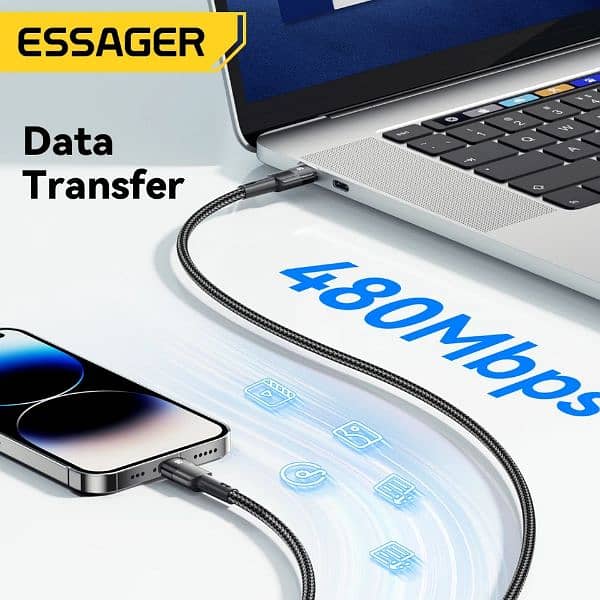 Essager USB C Cable For IPhone 14 13 12 11 pro Max XS 20W 3