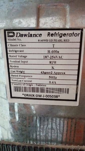 dawlance fridge for sell 1