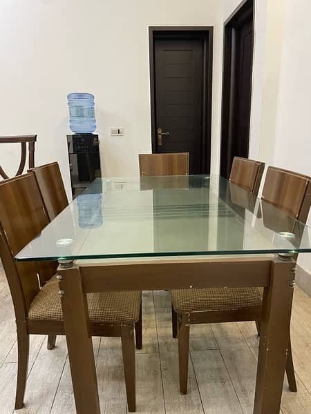 Dining table with set of 5 chairs 2