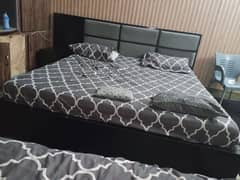 Bed with new mattress and dressing for sale