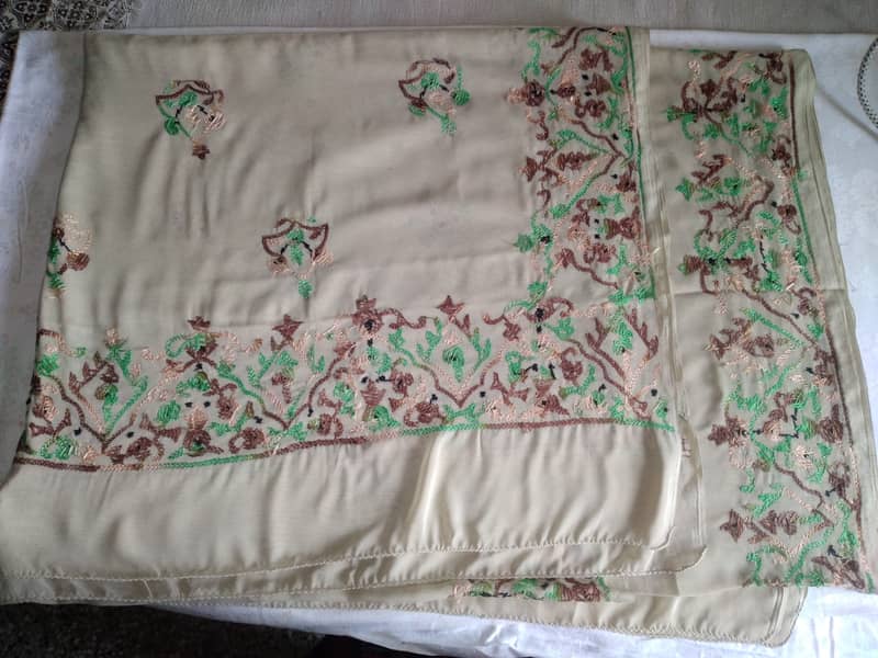 Embroidered multani chaddar with peko in reasonable price 2