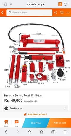 Hydraulic Denting Repair Kit 10 ton