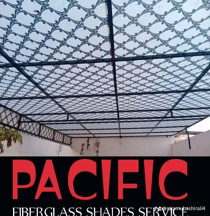 fiberglass shade,conopy fiberglass doors green net jali parking shade 14