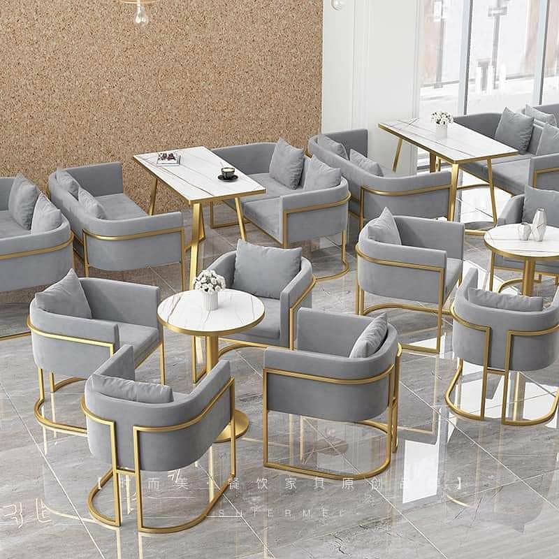 4 person restaurant Full Set / dining table & chair / coffee chair 15