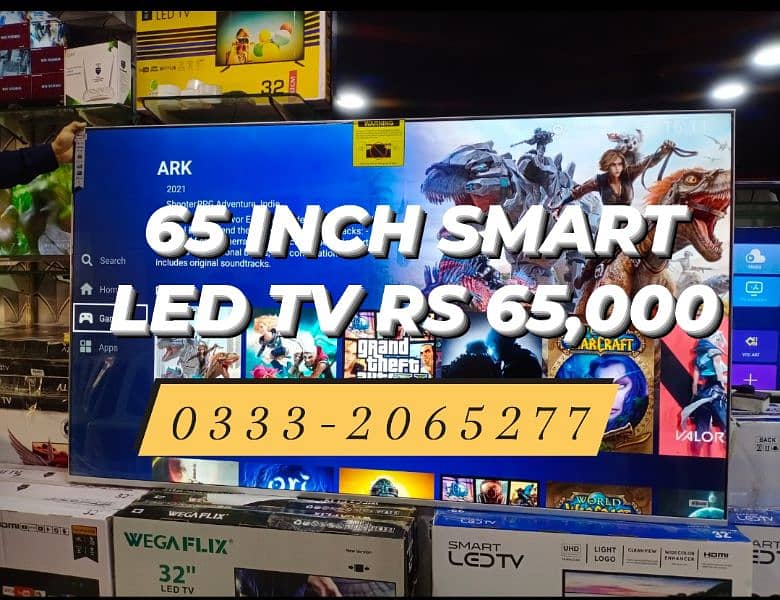 Buy 65 Inch Smart Wifi brand new Led tv Super Sale offer 0