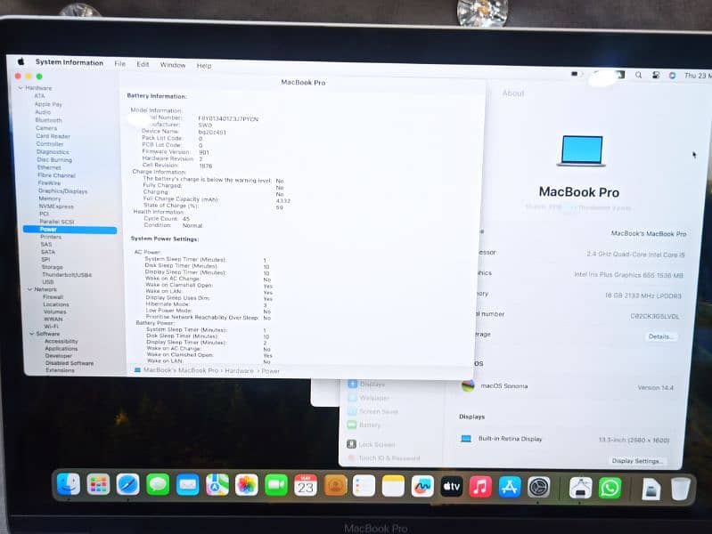 MacBook Pro 2019 | i5 16GB / 256GB / 45 cycle count 3