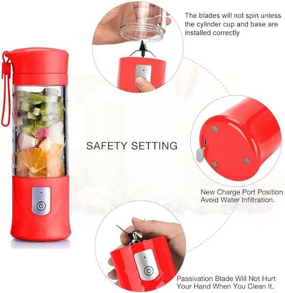 Mini Portable Rechargeable Juicing 1