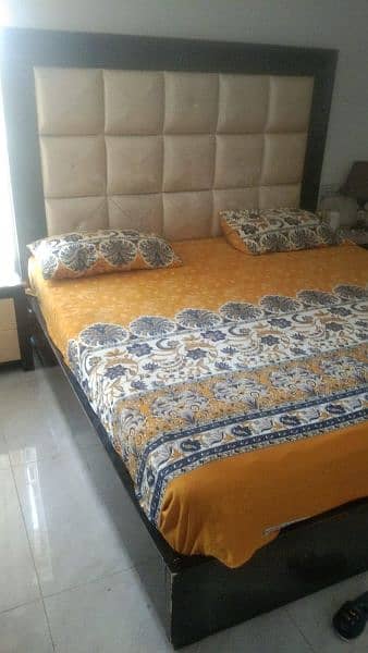 Double Bed With Side Table & Dressing 1